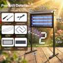 Large Solar Bug Zapper Outdoor, Solar Mosquito Zapper for 3000 sq.ft, Waterproof Mosquito Killer with Stand, Rechargeable Flying Insect Trap for Patio, Yard, Garden, Camping with 20W Solar Panel