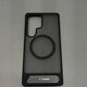 TORRAS Strong Magnetic & Seamless Stand for Samsung Galaxy S25 Ultra Case, Fit for MagSafe, Mil-Grade Drop Protection, Kickstand for Samsung Galaxy S25 Ultra Case, Translucent Back/Black Edge