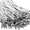500 Pcs 304 Stainless Steel Zip Ties 5.9'' Heavy Duty Self-locking Metal Cable Ties, Multipurpose Metal Zip Tie for Indoor Outdoor Exhaust Wrap, Fencing, Cables, Pipe, Auto Repair