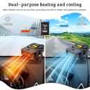 12V 200W Car Heater & Cooling Fan - Rapid Windscreen Defogger & Window Defroster for Winter & Humid Weather - Safe & Portable with Cigarette Lighter Plug-In for All Cars - Yellow