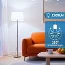 TJOY LED Light Bulbs, 100 Watt Equivalent A19, 5000K Daylight LED Bulbs, 15W Bright White Light Bulbs, Energy Saving Light Bulb with E26 Standard Base, 1500 Lumens Non Dimmable Lamp Bulb, 3 Pack