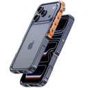 QANXGOG Metal Bumper Case for iPhone 17 Pro Max, Full-Frame Aluminum Bumper No Back Cover with Metal Buttons, Minimalist Bare-Hand Feel, Blue