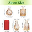 Hewory Small Glass Vases for Flowers: Set of 28 Mini Bud Vases for Tables Centerpieces - Vintage Flower Vase for Wedding Party Home Decor(Champagne Rose Gold)