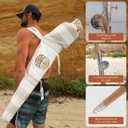 Beach Umbrella for Sand with Fringe Luxury Boho Outdoor Umbrella for Beach, Pool, Garden, UPF 50+ Wood Shaft Metal Fittings Round with Carry Bag From