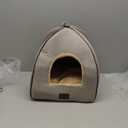 WINDRACING Cat Bed for Indoor Cats - Cat Cave Cat House Cats Tent with Removable Washable Cushioned Pillow, Soft and Self Kitten beds (M(15 x 15 x 15 Inch), Beige-1)