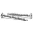 #8 x 3" Sheet Metal Screws 250PCS 410 Stainless Steel Truss Head Fast Self Tapping Screws by SG TZH (Silver)