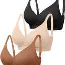 Jelly Bras for Women, Seamless Wireless Padded Bralette with Support, Comfy Everyday T-Shirt Bra No Underwire, XL