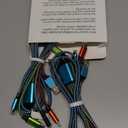 Travel Essentials, Dual Type-C 4 in 1 Charging Cable 2 Pack 5FT Multi Charging Cables for All Devices,iPhone Charger Cord Adapter 2 USB-C/IP/Micro Port for Cell Phones Tablets Samsung Galaxy PS & More (Black&Blue&Green&Red)