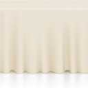 Lann's Linens - 90" x 132" Premium Tablecloth for Wedding/Banquet/Restaurant - Rectangular Polyester Fabric Table Cloth - Ivory