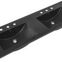 60" Vanity Top Bathroom Sink in Matte Black with 3 Holes