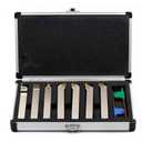 OSCARBIDE 1/2" Shank Heavy-Duty Nickel Plated Indexable Lathe Cutting Tools Set, CNC & Metal Lathe Tool Holders for Turning, Grooving, Threading, Parting & Cut Off (7-Piece Set)