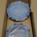 M MCIRCO 24-Piece Glass Food Storage Containers with Upgraded Snap Locking Lids,Glass Meal Prep Containers Set - Airtight Lunch Containers, Microwave, Oven, Freezer and Dishwasher (Gray)