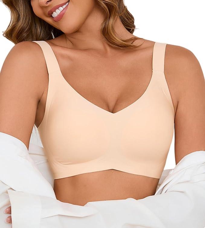 Bras for Women Bralette - Womens Wireless Full Coverage Comfortable Sleep Everyday Bra with Extender Medium
