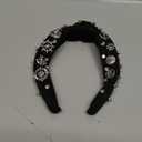 Nautical Headband Ocean Hair Accessories for Women Anchor Ship Wheel Sailboat Knotted Headband Jeweled Crystal Top Knot Hairband Navy Wife Sailor Gifts Summer Beach Outfit Gift