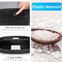 BestOffice | 13 Gallon Plastic Trash Can with Lid | Black
