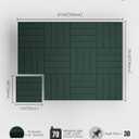 Bumusty Large Cork Board Alternative-48 x 36" Felt Bulletin Board Tiles, with 30 Pushpins, 70 Adhesive Tabs, Bold-Stripe 12-Pack, Cork Boards for Office Push Pin Board Felt Board-Pine Green
