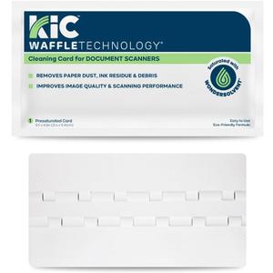 KICTeam - Waffletechnology Cleaning Cards for Desktop & Mobile Document Scanners (15 Cards) - Presaturated with WonderSolvent - Made in USA