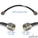 Proxicast 1 ft Ultra Flexible PL259 Male - PL259 Male Low Loss 50 Ohm Coax Cable Jumper Assembly for CB/UHF/VHF/Shortwave/HAM/Amateur Radio Equipment and Antennas (ANT-141-033-01)