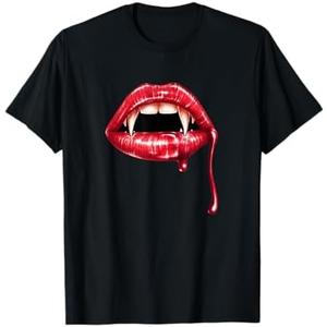 Lips Halloween Pumpkin Scary Sweet or Sour T-Shirt size M