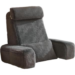 22" X-Large Reading Pillow for Bed Sitting Up with Sturdy Armrests & Supportive 60° Ergonomic Backrest Design for Reading, Gaming, TV & Relaxation