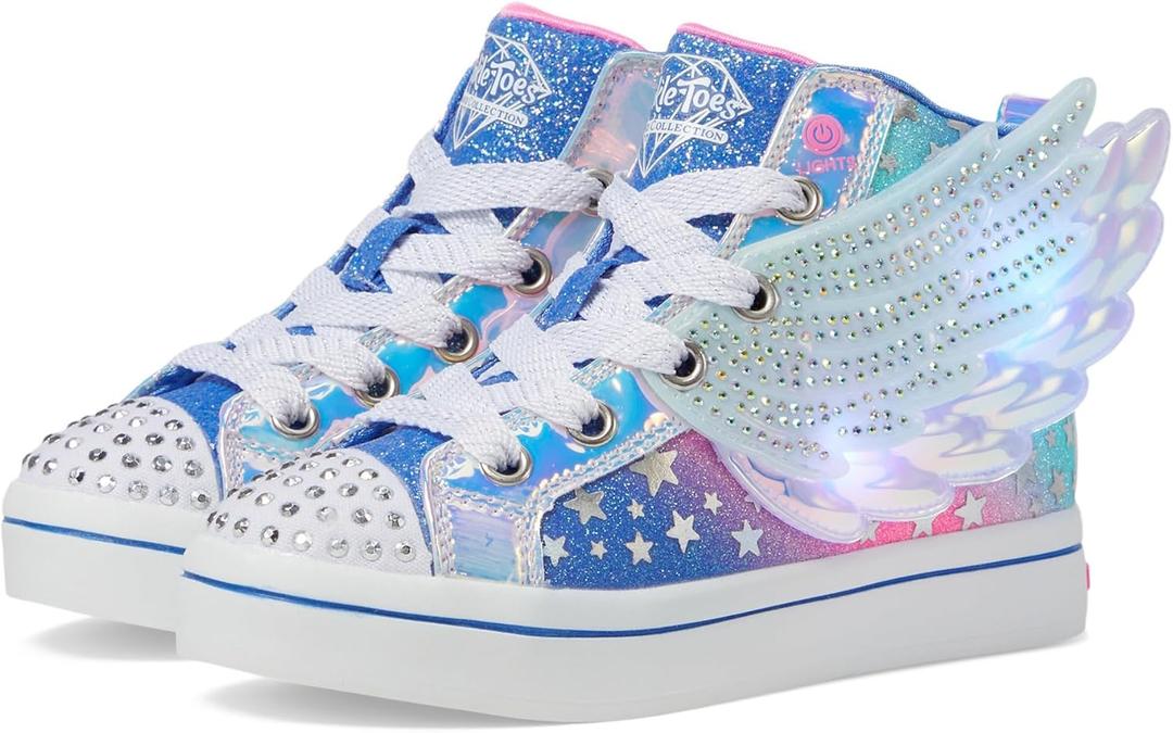 Skechers Girl's TWI-Lites 2.0 Sneaker (13 Little Kid, Blue/Multi)