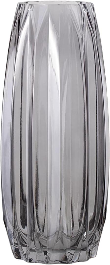 Simple Desktop Vase, Clear Glass Vase with Thick Bottom, Living Room Bedroom Bookstore Hydroponic Plant Vase,Small Vase(Size:9.5 * 29.5CM,Color:B)