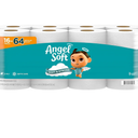 2 Pack Angel Soft Toilet Paper, 16 Mega Rolls = 64 Regular Rolls, Soft and Strong Toilet Tissue