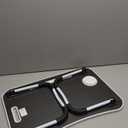 BUYIFY Folding Lap Desk, 23 Inch Portable Wood Black Laptop Bed Desk Lap Desk with Cup Holder, for Working Reading Writing, Eating, Watching Movies for Bed Sofa Couch Floor