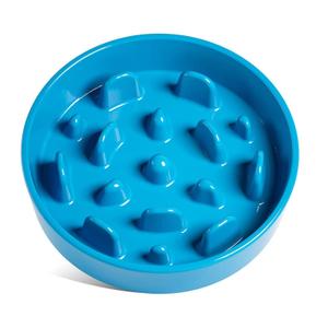 LE TAUCI Dog Bowls Slow Feeder Ceramic, 1.5 Cup Slow Feeding Bowl for Small and Medium Breed, Puzzle Dog Food Bowl for Fast Eater, Vortex Blue