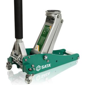 SATA 1.5-Ton (3,300 lb) Aluminum & Steel Hybrid Jack, Portable Design with Dual-Piston Quick Lift Pump, Tested for 1.5X Overload for Ultimate Safety