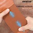 SANSTHS Wide Elastic Lace-up Tied Waspie Belt for DressesCorset Waist Belt for Women Halloween Costume (Brown, XL)