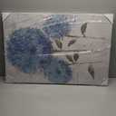 Yihui Arts Big Blue Flower Wall Art - Hand Painted Hydrangeas Painting on Canvas - Modern Farmhouse Bathroom Decor (36"L x 24"W)