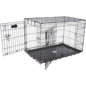 Precision Pet Products Two Door Provalue Wire Dog Crate, 24 Inch, For Pets 15-30 lbs, With 5-Point Locking System