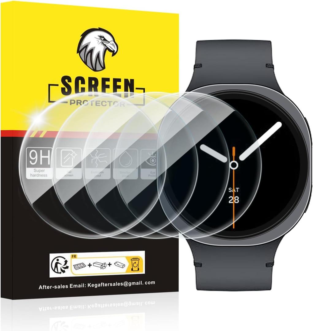 SPGUARD 4 Pack for Samsung Galaxy Watch 8 Screen Protector 40mm Tempered Glass Clear Film Anti Scratch Bubble Free Compatible with Galaxy Watch8 40mm (NOT for Others Models)