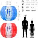 2PCS Inflatable Bumper Balls, 5Ft Human Bubble Ball, Zorb Ball for Adults or Children, Human Hamster Ball, Bubble Soccer Playground Balls