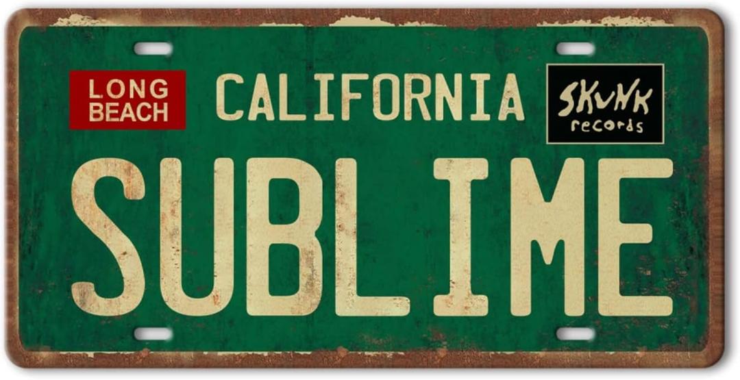 Vintage Metal Tin Sign Long Beach California Sublime Poster Grunge Hippie Room Decor Rock Band Posters Sublime Tapestry Funny Street Signs For Bedroom Wall Aesthetic 90s Bathroom Sign 12 X 6 Inch (15)