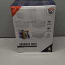 ClearSpace Clear Plastic Storage Bins  Pantry Organizers & Storage Containers, Cabinet Organizer - Home Organization Must Haves for Kitchen, Laundry Room, Office, Closet, Garage & Freezer (4 Pack)