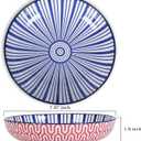 Selamica Porcelain 26 Ounce Pasta Bowls Set of 6, 8 inch Wide and Shallow Salad Bowls, Serving Bowls, Microwave & Dishwasher Safe, Sturdy & Stackable, Variety of Colors