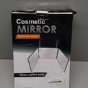 HIEEY 3 Way Mirror for Hair Cutting,360 Trifold Mirror with Height Adjustable Telescoping Hooks,and 5X Magnification,for Makeup, Hair Styling