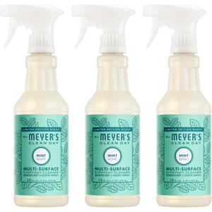 MRS. MEYER'S CLEAN DAY Multi-Surface Everyday Cleaner, Mint Scent, 16 Fl Oz Bottle - 3 Pack
