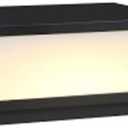 SLAWA Outdoor Post Caps Light With Pier Mount Base Column Cap Lamps Black Waterproof Pole Lantern Light Fixture Square Exterior Pillar Lamp Outdoor Lighting Aluminum Landscape Light For Path Lawn Yard (50cm)