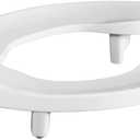 Centoco 3 inch Raised Toilet Seat for Seniors, Elongated, Open Front No Cover, Plastic, Made in the USA, 3L1500STSCC-001, White