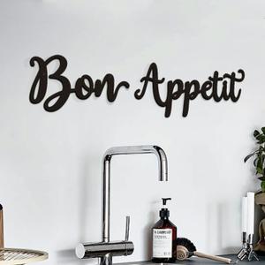 Bon Appetit Wall Dcor Bon Appetit Metal Wall Sign Farmhouse Kitchen Wall Art Dining Room Cooking Hanging Signs Housewarming Gift