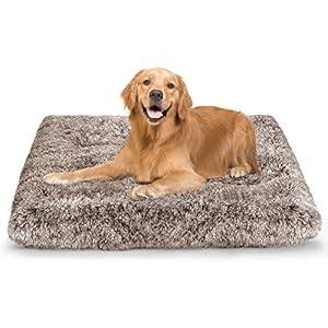 ULIGOTA Dog Bed Crate Pad, Washable Dog Crate Beds for Large Medium Small Dogs, Deluxe Plush Anti-Slip Pet Beds, Fulffy Kennel Pad 36 inch
