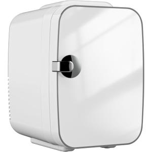 Sweetcrispy Small Refrigerator, Portable Mini Fridge 4L/6 Can Cooler & Warmer Compact Fridges for SkinCare,Food and Drinks, Bedroom, Dorm,Car,Office,Classic White