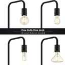 BoostArea Floor Lamp, Industrial Floor Lamp, 63 Inch Standing Lamp, E26 Socket, On/Off Footswitch, Whole Metal, ETL Listed, Modern Small Lamp for Bedroom, Living Room, Minimalist, Vintage, Mid Century