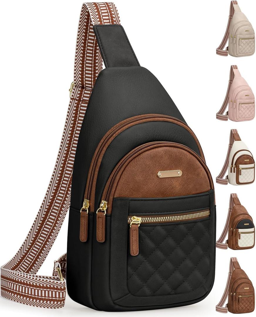 Capolo Small Crossbody Bag for Women Adjustable Sling Purse, Multi-Compartment Organizer for Daily Commute, Travel & Gift