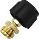 MENSI Propane Cylinder Adaptor Convert to 1"-20UNEF Throwaway Flexible Hose Line Adapter for Barbecue Grill, Bubby Heater, Torch (QCC Type1 Connector for 5~40lbs Propane Tank)