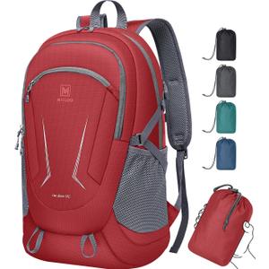 MIYCOO Backpack - Ultra Lightweight Packable Backpack for Travel Camping, Hiking Back Pack Waterproof Foldable Daypack for Men Women Red (35L)