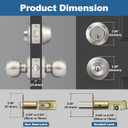BESTTEN Keyed Same Exterior Door Knob and Single Cylinder Deadbolt Combo Set, Keyed Alike Entry Door Knobs with Lock and Keys for Entrance and Front Door, Satin Nickel